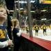 Michigan fan and St. Clair Shores resident Elizabeth Jones, five, stands for the National Anthem at Joe Louis Arena on Saturday, Dec. 29. Daniel Brenner I AnnArbor.com